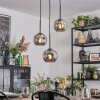 Ripoll Lampadario a sospensione, Lampada a sfera, Lampada a sospensione a cluster Grigio fumo, 3-Luci