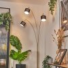Bassagoda Lampada da terra Ottone, Nero, 3-Luci