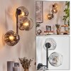 Ripoll Lampada a sfera, Applique Chiaro, Grigio fumo, 3-Luci