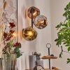 Ripoll Lampada a sfera, Applique Cromo, Oro, Ramato, Grigio fumo, 3-Luci