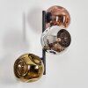 Ripoll Lampada a sfera, Applique Cromo, Oro, Ramato, Grigio fumo, 3-Luci