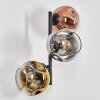 Ripoll Lampada a sfera, Applique Cromo, Oro, Chiaro, Ramato, Grigio fumo, 3-Luci