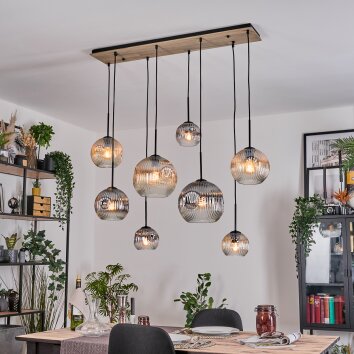 Ripoll Lampadario a sospensione, Lampada a sfera, Lampada a sospensione Écru, Nero, 8-Luci