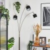 Bassagoda Lampada da terra Nichel opaco, Nero, 3-Luci