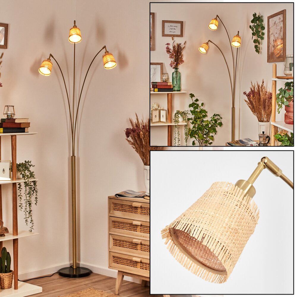 Lindberg Lampada da terra Ottone, Nero, 3-Luci main product photo