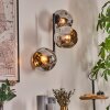 Ripoll Lampada a sfera, Applique Cromo, Grigio fumo, 3-Luci