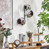 Ripoll Lampada a sfera, Applique Cromo, Grigio fumo, 3-Luci