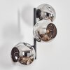 Ripoll Lampada a sfera, Applique Cromo, Grigio fumo, 3-Luci