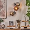 Ripoll Lampada a sfera, Applique Cromo, Ramato, Grigio fumo, 3-Luci