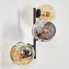 Ripoll Lampada a sfera, Applique Ambrato, Grigio fumo, 3-Luci