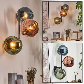 Ripoll Lampada a sfera, Applique Blu, Verde, Ramato, 3-Luci
