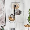 Ripoll Lampada a sfera, Applique Ambrato, Grigio fumo, 3-Luci