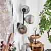 Ripoll Lampada a sfera, Applique Cromo, Chiaro, Grigio fumo, 3-Luci
