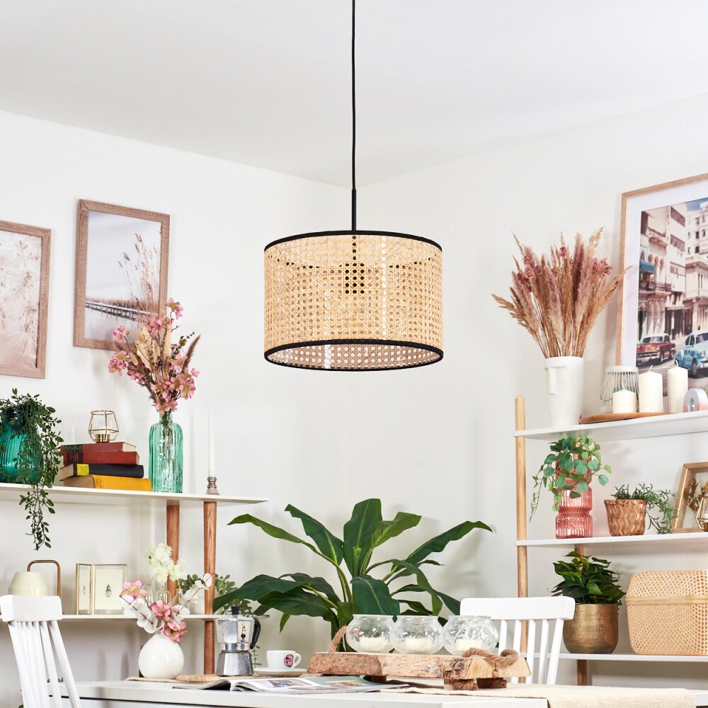 Ramila Lampadario a sospensione, Lampada a sospensione Écru, Nero, 1-Luce