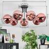 Koyoto Plafoniera, Lampada a sfera Ramato, 7-Luci