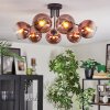 Koyoto Plafoniera, Lampada a sfera Chiaro, Ramato, 7-Luci