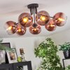 Koyoto Plafoniera, Lampada a sfera Chiaro, Ramato, 7-Luci