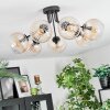 Koyoto Plafoniera, Lampada a sfera Ambrato, Chiaro, 7-Luci