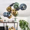 Ripoll Plafoniera, Lampada a sfera Blu, Oro, Verde, 10-Luci