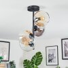 Koyoto Plafoniera, Lampada a sfera Ambrato, Chiaro, Grigio fumo, 4-Luci