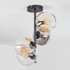 Koyoto Plafoniera, Lampada a sfera Ambrato, Chiaro, Grigio fumo, 4-Luci
