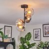 Koyoto Plafoniera, Lampada a sfera Ambrato, Chiaro, Grigio fumo, 4-Luci