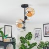 Koyoto Plafoniera, Lampada a sfera Ambrato, Chiaro, 4-Luci