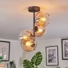 Koyoto Plafoniera, Lampada a sfera Ambrato, Chiaro, 4-Luci