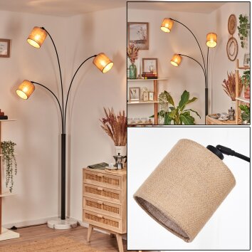 Soungou Lampada da terra Nero, Bianco, 3-Luci