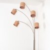 Soungou Lampada da terra Nichel opaco, Nero, 5-Luci