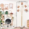 Soungou Lampada da terra Ottone, Nero, Bianco, 5-Luci
