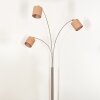 Soungou Lampada da terra Nichel opaco, Nero, Bianco, 3-Luci