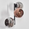 Ripoll Lampada a sfera, Applique Cromo, Ramato, Grigio fumo, 3-Luci