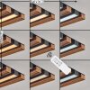Tandragee Plafoniera LED Aspetto del legno, Nero, 1-Luce, Telecomando