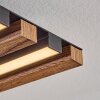 Tandragee Plafoniera LED Aspetto del legno, Nero, 1-Luce, Telecomando