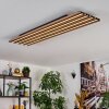 Tandragee Plafoniera LED Aspetto del legno, Nero, 1-Luce, Telecomando