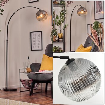 Ripoll Lampada da terra, Lampade ad arco Nero, 1-Luce