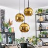 Koyoto Lampadario a sospensione, Lampada a sfera, Lampada a sospensione a cluster Oro, 3-Luci