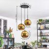 Koyoto Lampadario a sospensione, Lampada a sfera, Lampada a sospensione a cluster Oro, 3-Luci