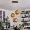 Koyoto Lampadario a sospensione, Lampada a sfera, Lampada a sospensione a cluster Oro, 3-Luci