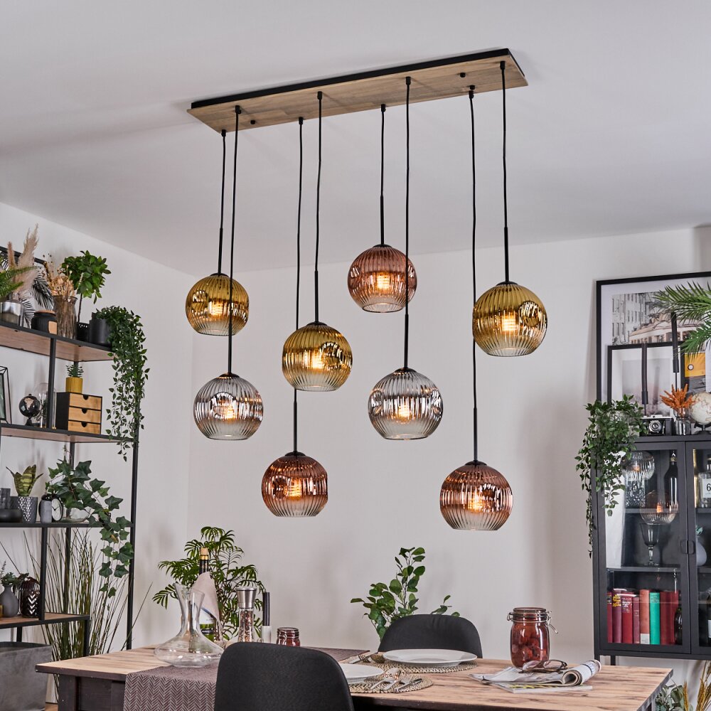 Ripoll Lampadario a sospensione, Lampada a sfera, Lampada a sospensione Écru, Nero, 8-Luci main product photo