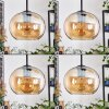 Apedo Lampadario a sospensione, Lampada a sfera, Lampada a sospensione a cluster Ambrato, 3-Luci