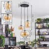 Apedo Lampadario a sospensione, Lampada a sfera, Lampada a sospensione a cluster Ambrato, 3-Luci