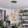 Apedo Lampadario a sospensione, Lampada a sfera, Lampada a sospensione a cluster Ambrato, 3-Luci