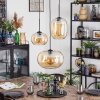 Apedo Lampadario a sospensione, Lampada a sfera, Lampada a sospensione a cluster Ambrato, 3-Luci