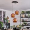 Koyoto Lampadario a sospensione, Lampada a sfera, Lampada a sospensione a cluster Ramato, 3-Luci