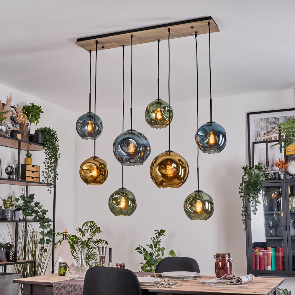 Ripoll Lampadario a sospensione, Lampada a sfera, Lampada a sospensione Écru, Nero, 8-Luci main product photo