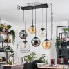 Gastor Lampadario a sospensione, Lampada a sfera, Lampada a sospensione Ambrato, Chiaro, Grigio fumo, 6-Luci