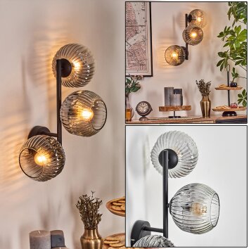 Ripoll Lampada a sfera, Applique Chiaro, Grigio fumo, 3-Luci Ripoll Lampada a sfera, Applique Chiaro, Grigio fumo, 3-Luci