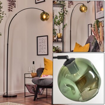 Ripoll Lampada da terra, Lampade ad arco Nero, 1-Luce